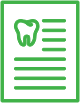 Green dental checklist icon