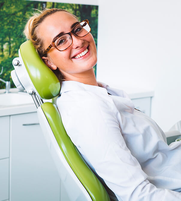 relaxed dental patient smiling