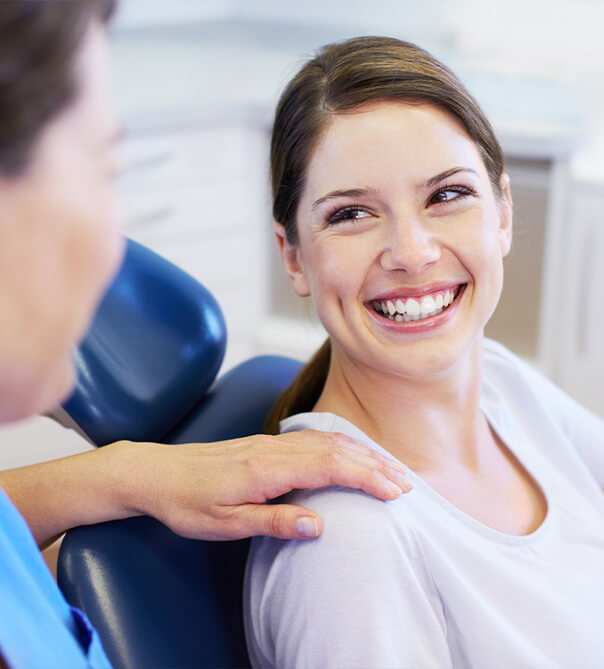 Dental patient smiling
